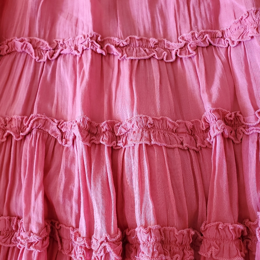 Elegant Pink Maxi Skirt